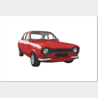 Classic Escort MK1 Red Posters and Art